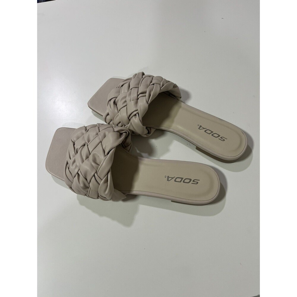 Soda Women’s Slides Size US 8,5 Color Beige  New
